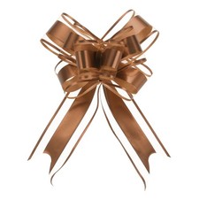 20pcs 6 Inch Pull Bow Gift Wrapping Organza Bows Ribbon Coffee for Christmas