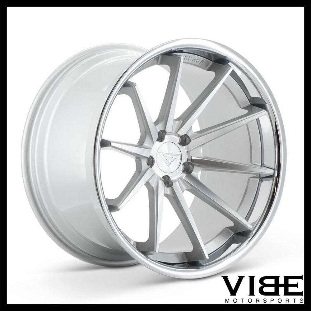 20" FERRADA FR4 SILVER CONCAVE WHEELS RIMS FITS AUDI R8