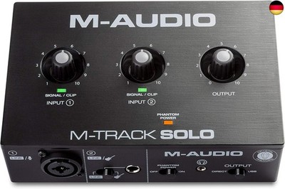 M-Audio M-Track Solo ? USB Audio Interface für Aufnahmen, Streaming und Podcasti