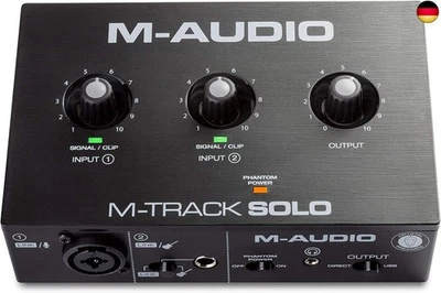 MAUDIO M-Audio M-Track Solo ? USB Audio Interface für Aufnahmen, Streaming und
