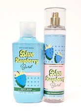 Bath  Body Works - Blue Raspberry Burst - Body Wash  Fine Fragrance Mist - Set