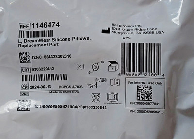 Respironics DreamWear Silicone Pillow Cushion - Large Model 1146474 New & Sealed