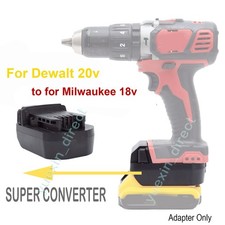 Adapter For Dewalt 20V MAX Li-ion Battery Convert to for Milwaukee 18V Tools NEW