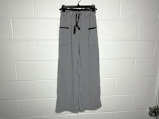 Black White Checkered Wide Leg Casual Pants