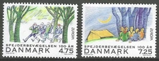 DENMARK # 1384 - 1385 MNH Europa 2007 PO Fresh Cmplt Set ('25 SCV $4.50)