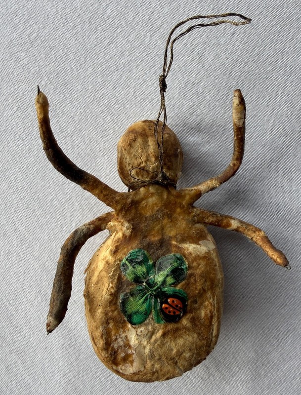 Spun Cotton Christmas Ornament German Spider
