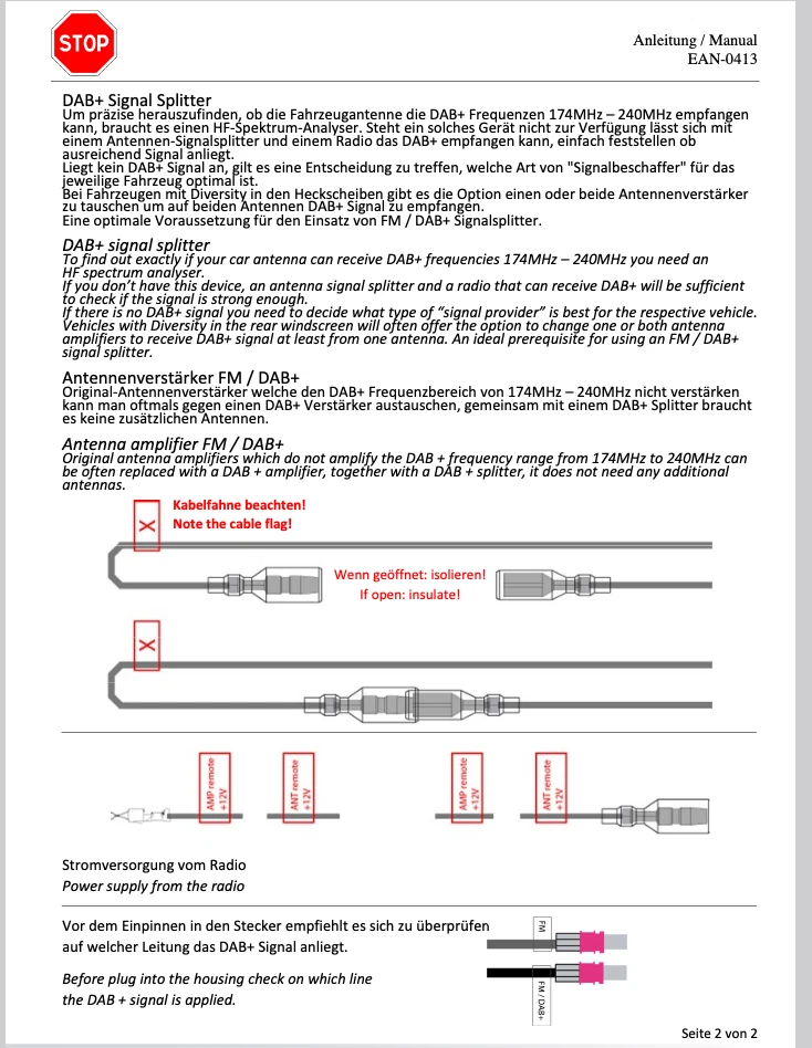 Antenna Diversity Phantom Power Supply Compatible With Audi A1 (Type 8X) - Imagem 4 de 4