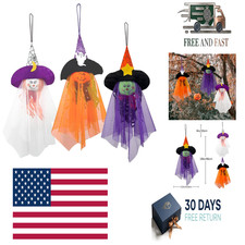 Halloween Hanging Ghost Decorations Outdoor Indoor, Pumpkin Witch Ornaments