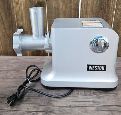 Weston Electric Meat Grinder 33-1301-W (MISSING MEAT PUSHER) BB1