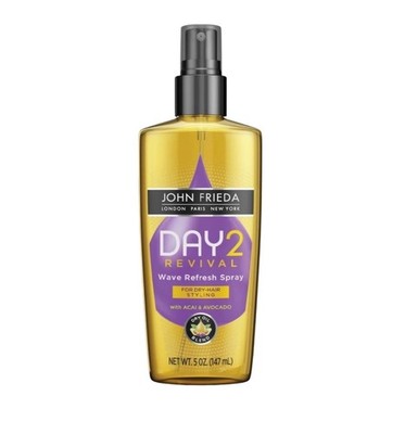 John Frieda DAY 2 REVIVAL Wave Refresh Spray DRY STYLING HAIR Acai Avocado 5 oz