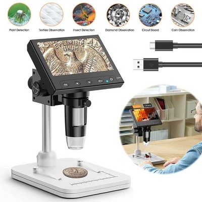 4,3'' 1000X USB Digital 8 LED Mikroskop Lupe Fach Endoskop HD Microscope Kamera