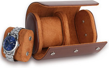 Uhrenrolle Echtleder 2 Uhren, Watch Roll Travel Case Mit Herausnehmbaren Uhrenki