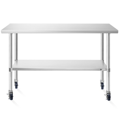 #ad #ad 24x60 Stainless Steel Prep Table with Casters NSF Commercial Restaurant Kitchen $134.99