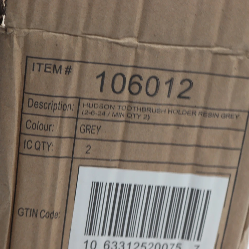 (2-Pk) M Moda at Home Enterprises Toothbrush Holder Resin Gray 106012 - Image 2 of 4