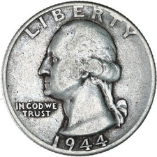 1944 (P) Washington Quarter 90% Silver Fine FN
