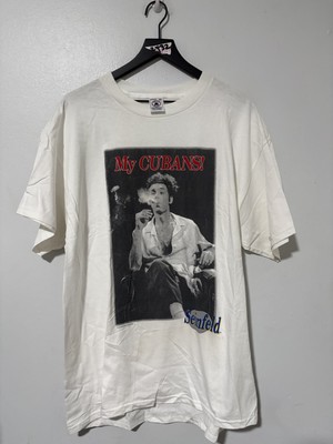 Vintage Seinfeld Kramer Shirt Mens XL White My Cubans 90s Delta Pro Weight Tee