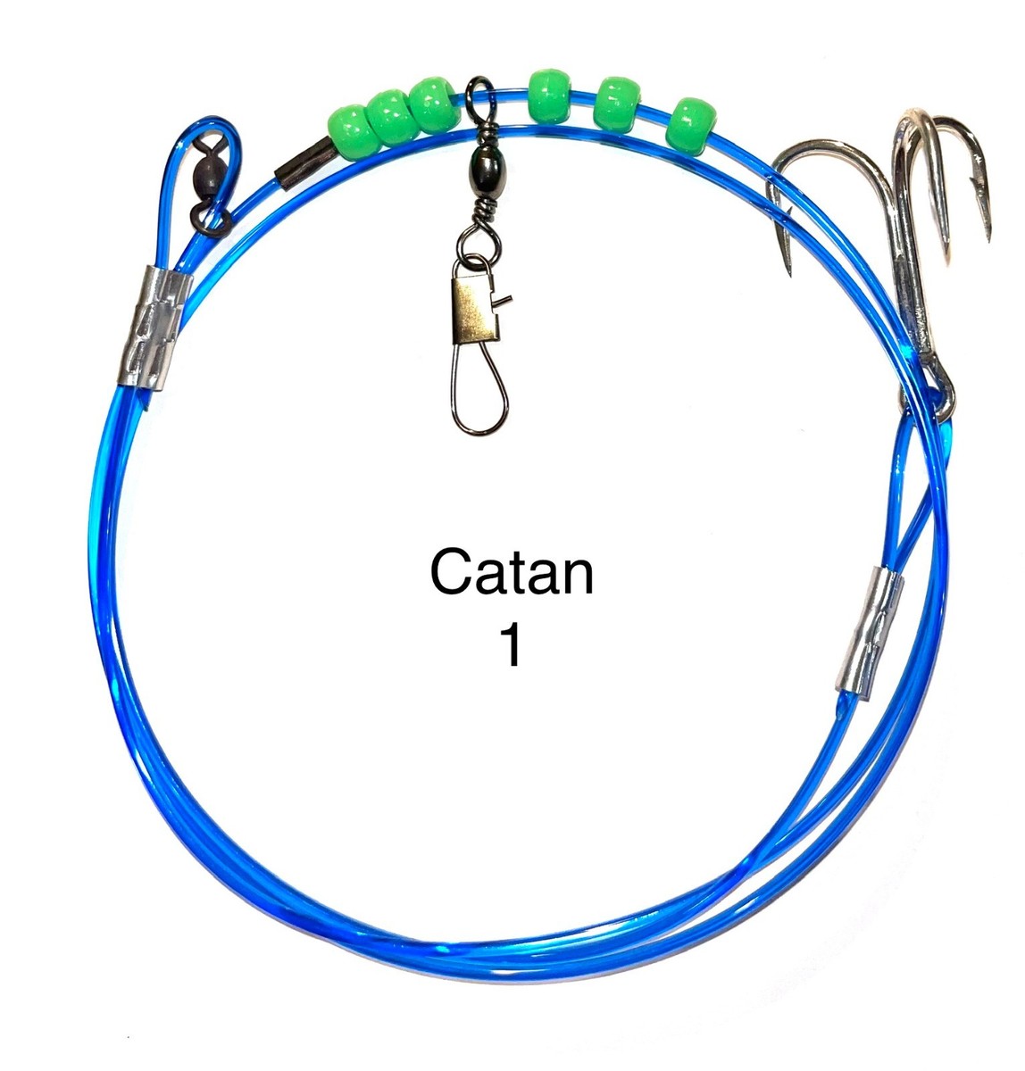 4' Heavy Duty Alligator Gar Leaders with 5/0 treble hook (3pk)
