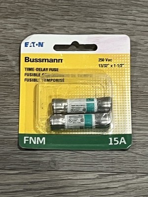 Cooper Bussmann 15 Amp Time Delay Motor Protection Fuse FNM-15 BP/FNM-15