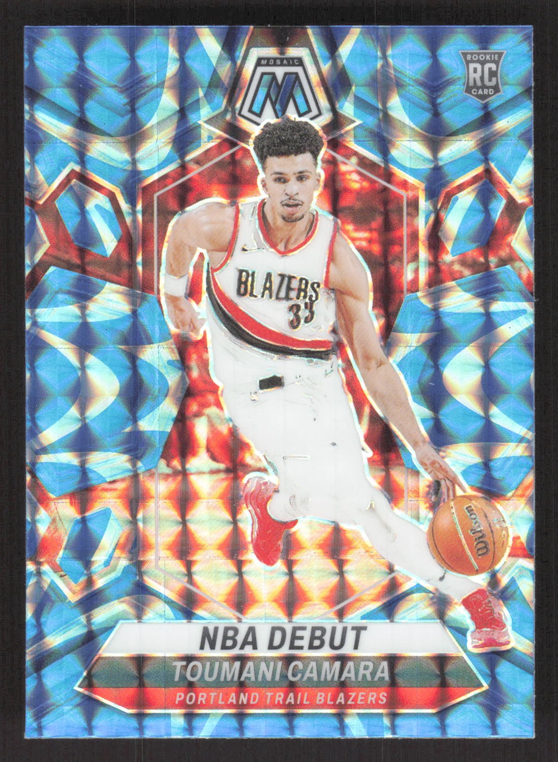 2023-24 Panini Mosaic #270 Toumani Camara Reactive Blue