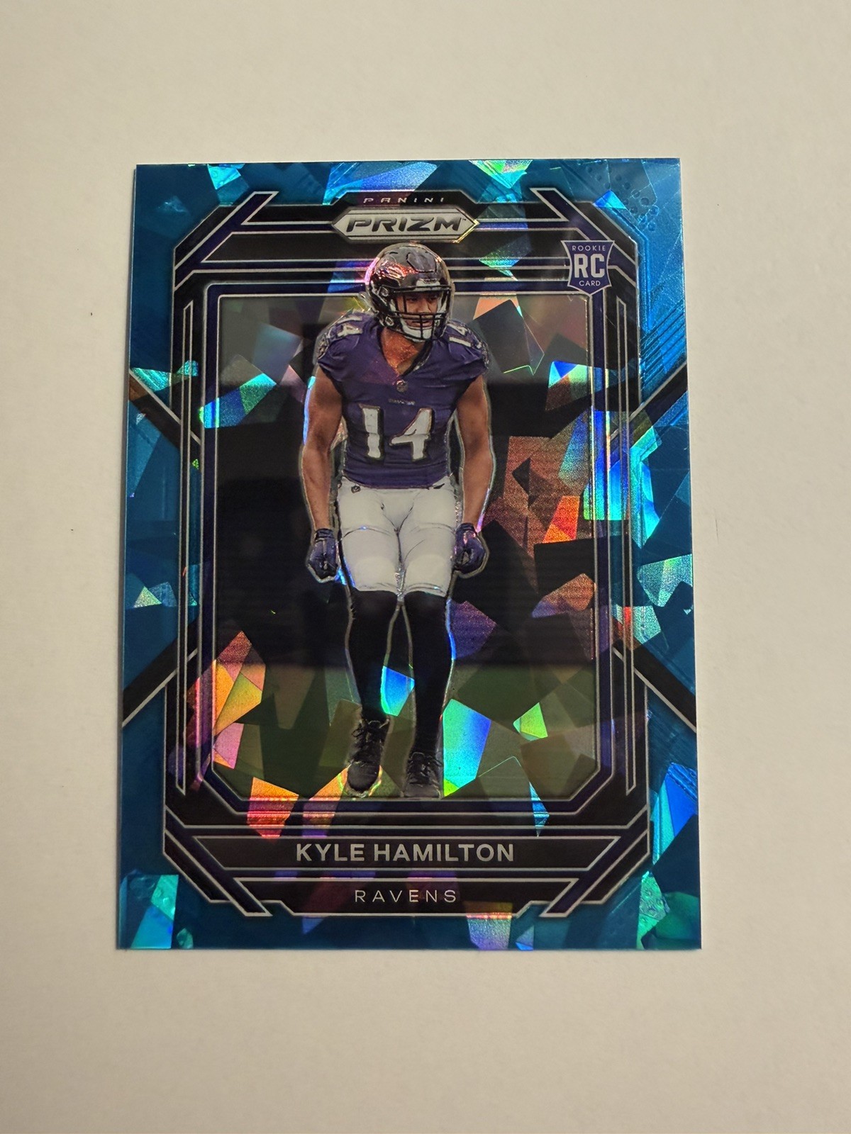 Kyle Hamilton Blue Ice Prizm 2022 Baltimore Ravens /99 RC Rookie SP