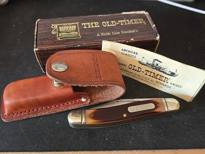 Schrade USA Lumberjack 858OT Giant Stockman Knife EARLY w BOX 80s