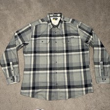 Eddie Bauer Travex Mens XL Flex Flannel Shirt Ultimate Expedition Outdoors