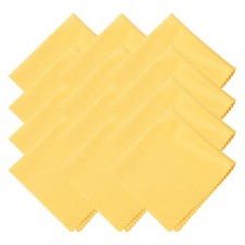 12 Pcs Microfiber Cleaning Cloth for Glasses 12" x 12" Eyeglass Cloth, Yellow
