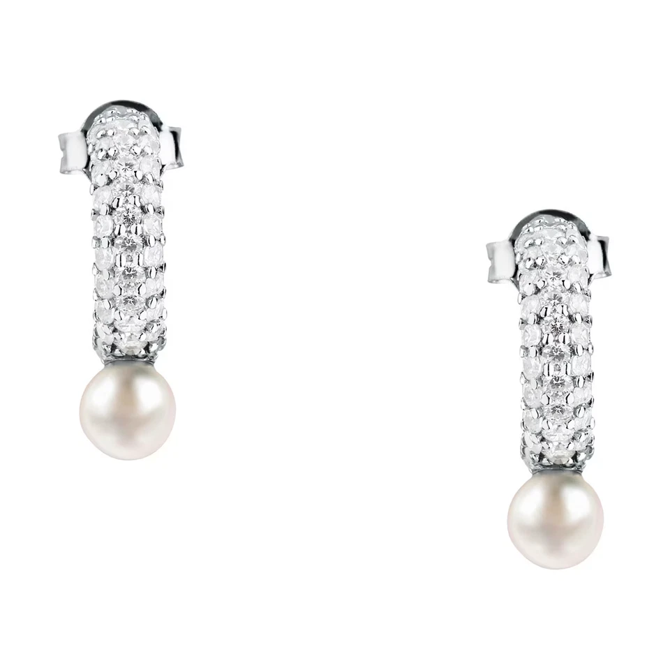 Orecchini anellina donna ragazza gioielli Morellato linea Perla SXU52 argento - Immagine 2 di 4