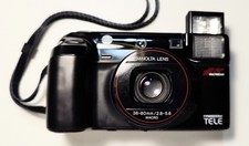 Minolta Freedom Tele 35mm Camera AF Multibeam 38-80mm/2.8-5.6 lens  For Parts 