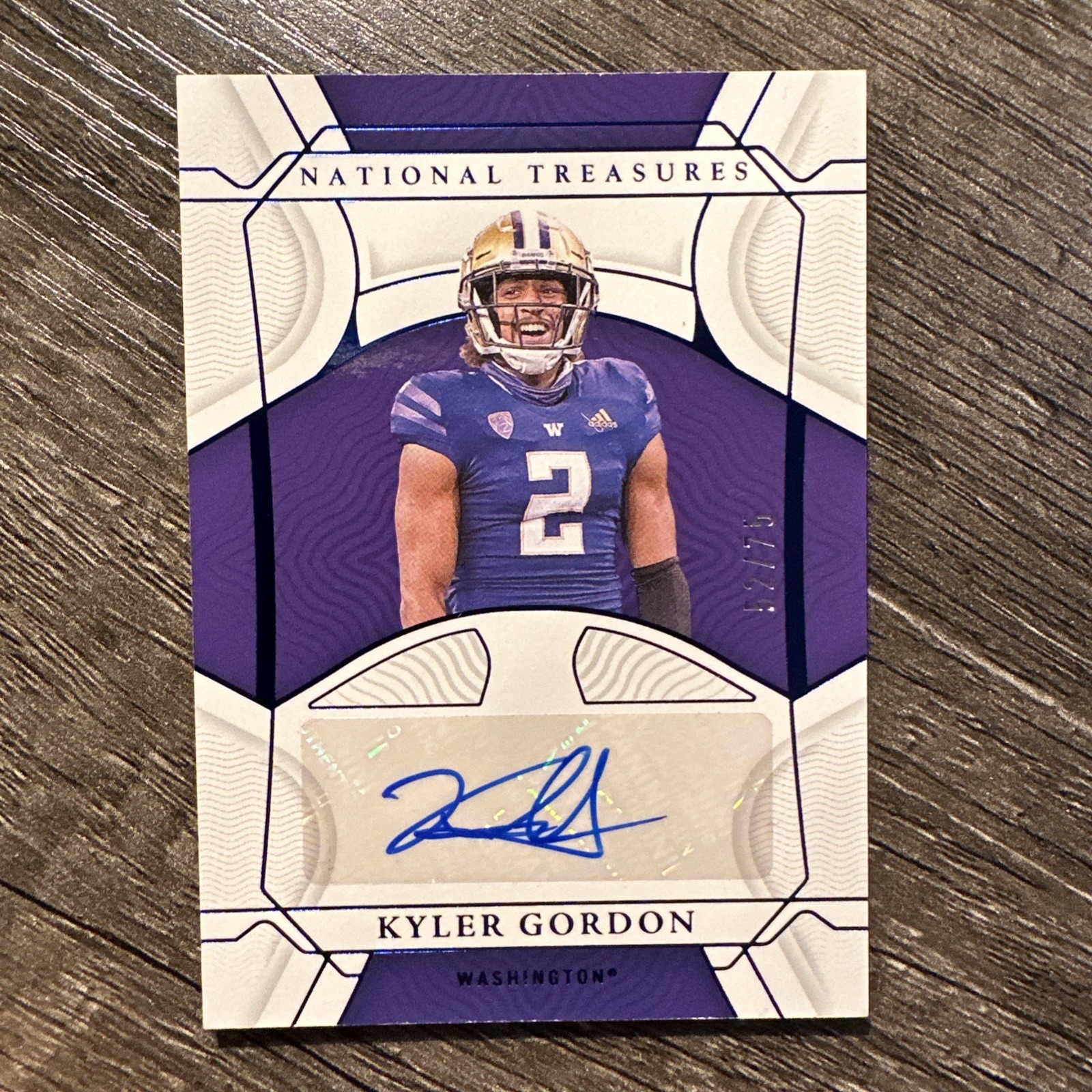 Kyler Gordon Panini National Treasures Collegiate Rookie Signatures #RCSKGO Blue