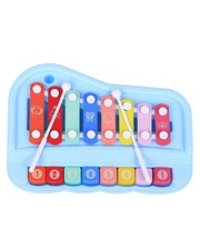 2 in 1 Piano Xylophone for Toddlers ,8 Multicolored Cause and Effect Toys Bab...