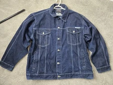 South Pole Men's Denim Jacket Size XL Over Sized Blue Dark Wash Hip Hop Style