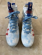 Under Armour Mens UA Spotlight Lux 2 MC TX Football Cleats White Blue Size 9