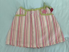 VTG 2003 Gymboree Pink Tulips Striped Skirt w/inner Short Girl Size 4