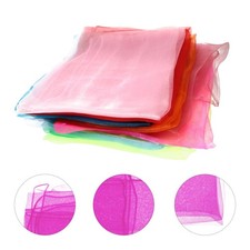 12pcs Dance Scarves Multi-color Square Scarves Children Kids Juggling