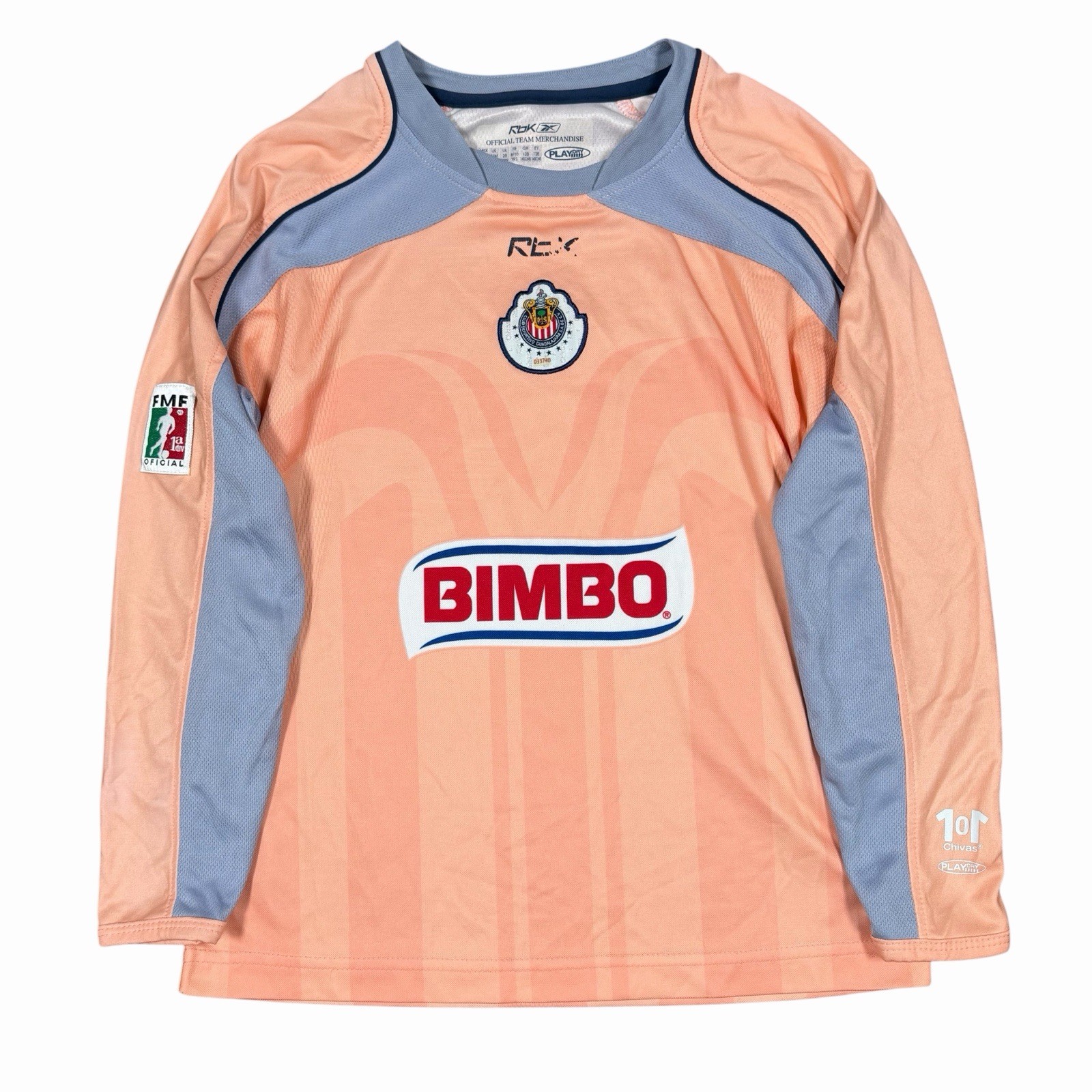 Vintage Reebok Chivas De Guadalajara 2006/07 Goalkeeper Jersey Kids Sz S/M