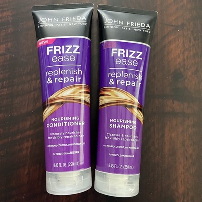 2PK John Frieda Frizz Ease Replenish & Repair Shampoo & Conditioner 8.45fl oz ea