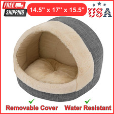 Dog House Bed Crate Mat Tent Indoor Round Soft Plush for Small, Medium  Large