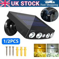 Solar Powered Wall Light Motion Sensor Outdoor Garden Yard Security Flood Lamp