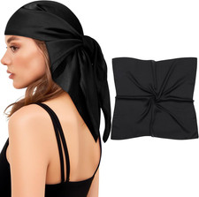 27.5 Square Satin Head Scarf Silk Hair Bandana Wrap for Women Sleeping  Style