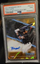 2021 Bowman's Best Best of 2021 Autographs Yiddi Cappe #B21-YC Gold Lava Ref.