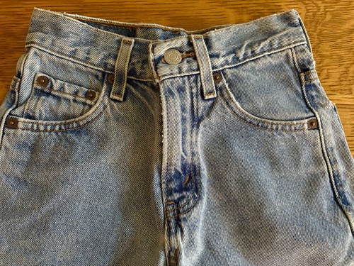 Boys Levi’s Straus Jeans Shorts loose fit Size 8 Slim 569 light blue denim - Picture 2 of 8