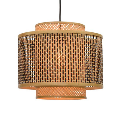 GOOD & MOJO Bhutan Hängeleuchte Deckenlampe Pendelleuchte E27 aus Bambus Ø 40314