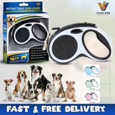 Heavy Duty Dog Collar For Dogs Automatic Walking Lead Dog Leash Clips No-Pull