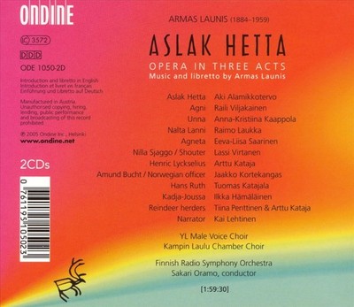 SAKARI ORAMO ARMAS LAUNIS: ASLAK HETTA NEW CD