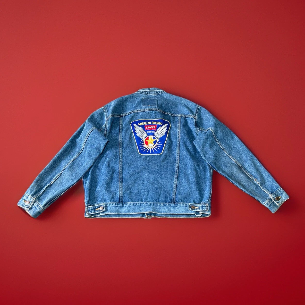 Vintage Levi’s Denim Jacket Original Patch Men’s Large 70507 Classic Jean