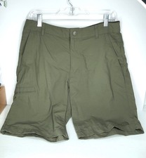 The North Face Cargo Shorts Mens Size 32 Green Nylon Outdoor Hiking Inseam 9.75  