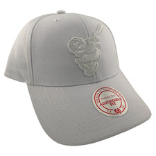 Mitchell Ness San Diego Padres All White Swinger Logo Snapback Adjustable Fit