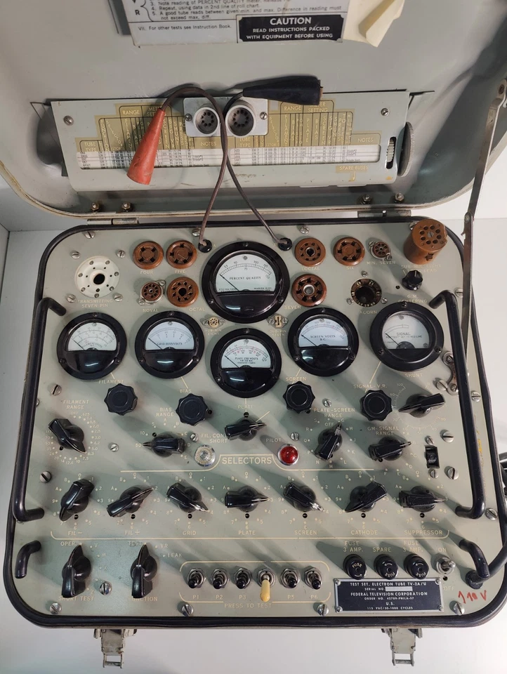 Tube tester , Test set Electron Tube TV-2A/U , Röhrenprüfgerät - Image 3 of 4