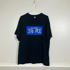 The Big Lebowski Jeff Bridges Torino License Plate Tag Cali T-Shirt Size XL